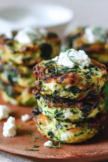 Spinach Zucchini Feta Bites