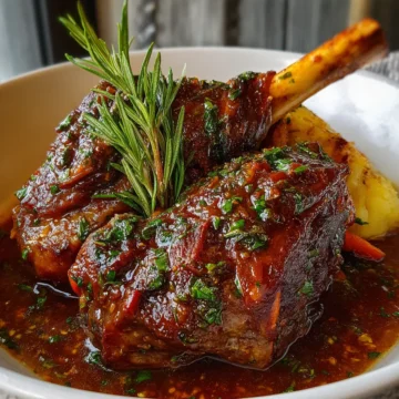 Christmas Braised Lamb Shanks with Herb Infusion