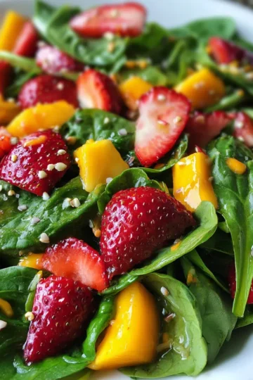 Strawberry Mango Spinach Salad