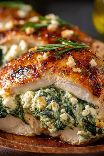 Spinach and Feta Stuffed Chicken Breast