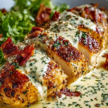 Oven-Baked Caesar Chicken with Creamy Dijon Parmesan Sauce