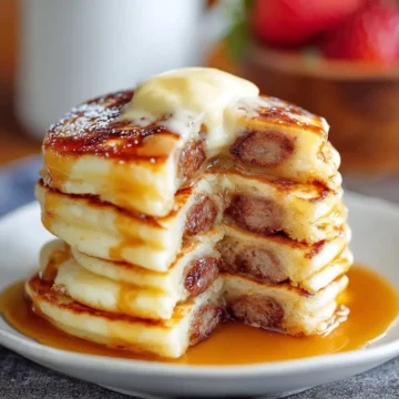 Sausage Dipped Pancakes