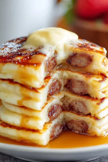 Sausage Dipped Pancakes