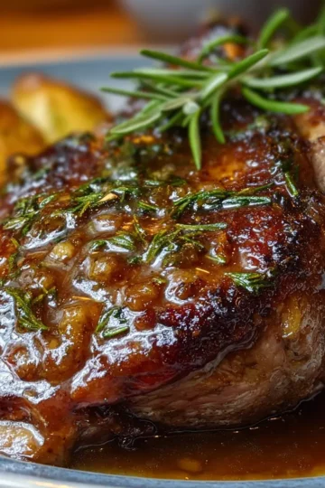 Roast Lamb Leg with Gravy