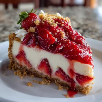 No-Bake Strawberry Crunch Cheesecake