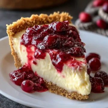 Cranberry Cheesecake Pie