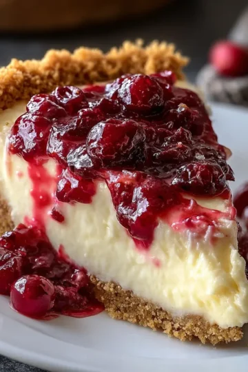 Cranberry Cheesecake Pie