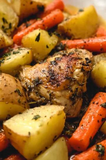 Greek Lemon Chicken and Potatoes & carrots
