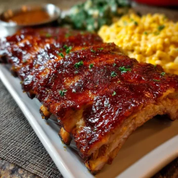 Oven-Baked BBQ Ribs with Classic Sides