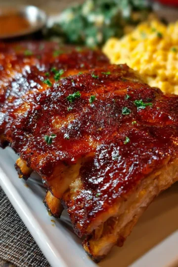 Oven-Baked BBQ Ribs with Classic Sides