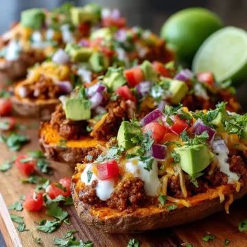 Loaded Taco Sweet Potato Boats