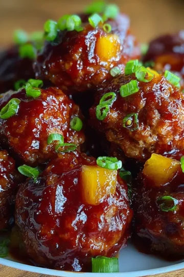 Sweet Pineapple Barbecue Meatballs