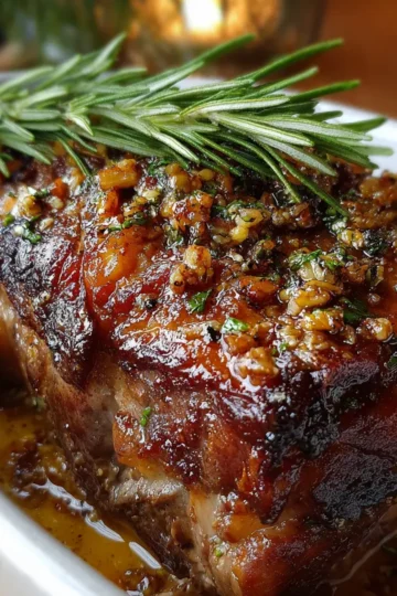 Oven-Baked Confit Lamb Shoulder with Garlic, Honey & Mustard