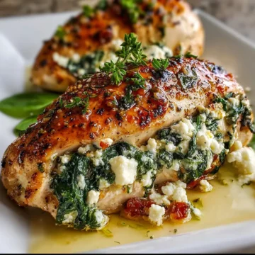 Delicious Spinach Feta Stuffed Chicken