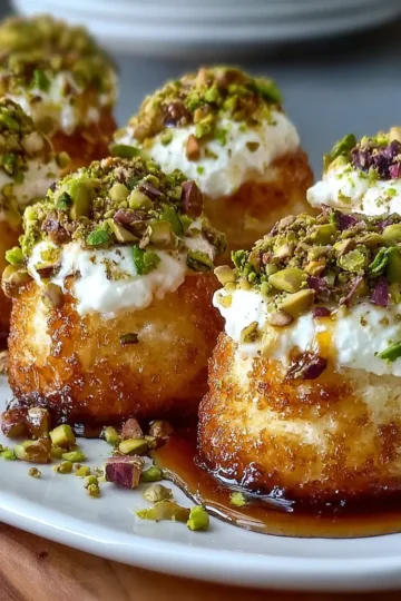 Ricotta Pistachio Honey Bites