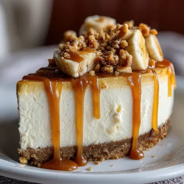 Banana Caramel Peanut Butter Cheesecake