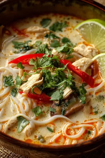 Thai Chicken Coconut Noodle Soup