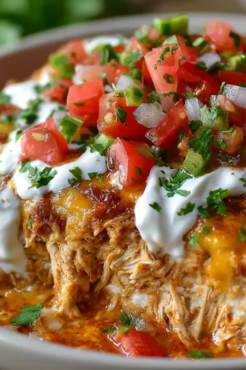 Creamy Taco Salsa Chicken Cottage Cheese Bake