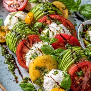 Cheesy Avocado Caprese Platter