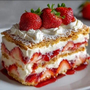 Strawberry Éclair Cake
