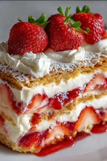 Strawberry Éclair Cake