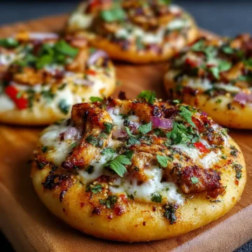 Mini Malai Boti Pizzas