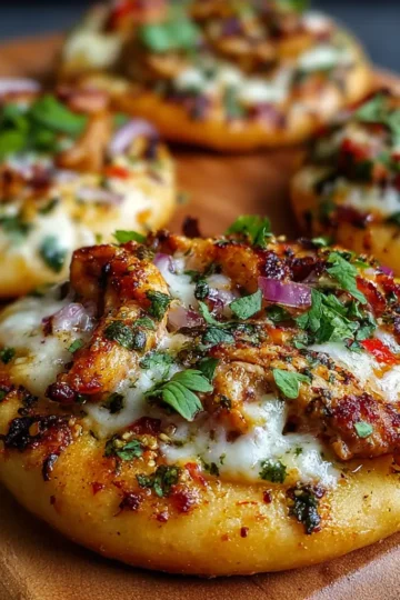 Mini Malai Boti Pizzas