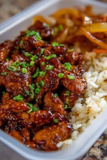 Mall Style Bourbon Chicken Plate