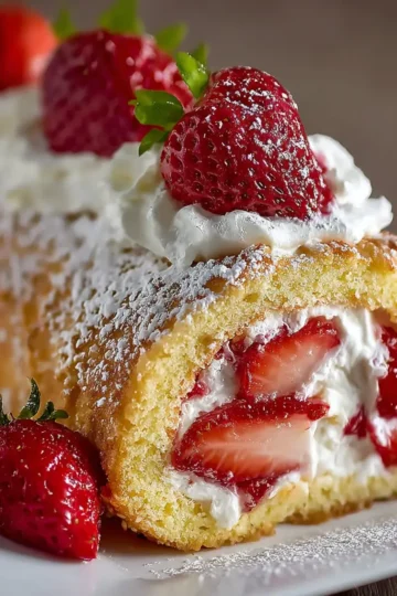 Strawberry Shortcake Cake Roll