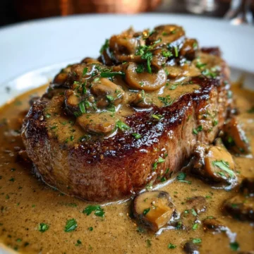 Steak Diane with Mushroom Cream Sauce