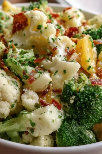 Broccoli and Cauliflower Salad
