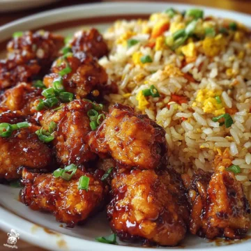 Sticky “Bourbon” Chicken and Fried Rice
