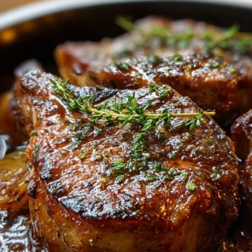 Slow Cooker 3-Ingredient Brown Ale Beef Chops