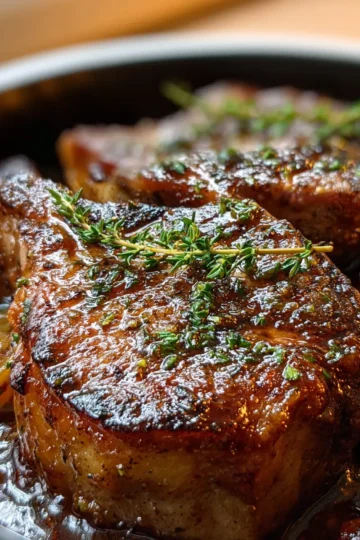 Slow Cooker 3-Ingredient Brown Ale Beef Chops