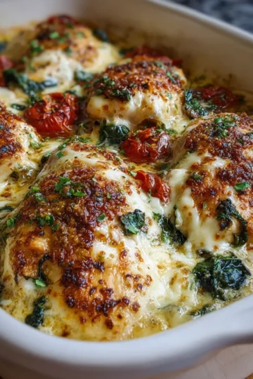 Baked Tuscan Chicken Casserole