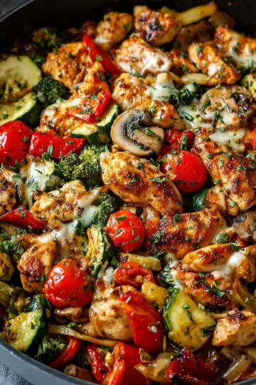 Loaded Chicken and Veggie Skillet
