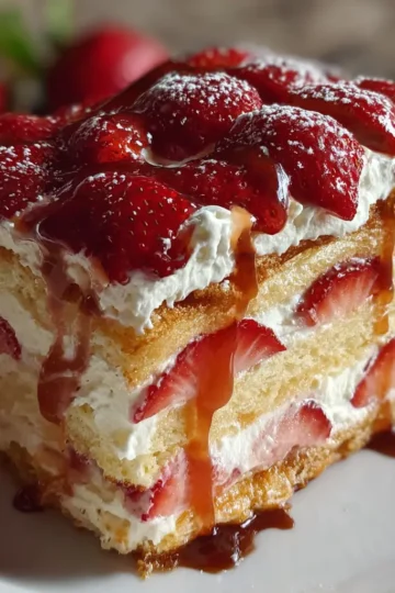 Strawberry Eclair Cake