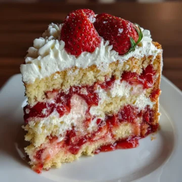 Strawberry Earthquake Cake