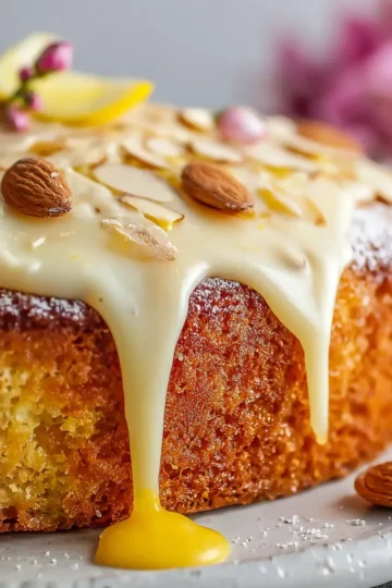 Easter Lemon Curd Cake with Almonds 🌸✨