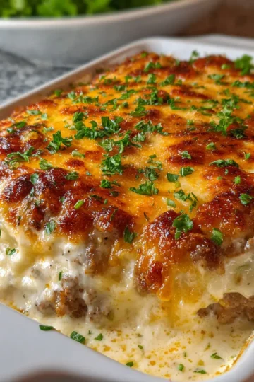 Low Carb Creamy Ranch Beef Bake