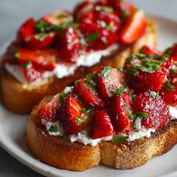 Roasted Strawberry Whipped Ricotta Toast