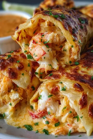 Cheesy Crab and Shrimp Tortilla Bombs 🌮🧀