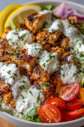 Lemon Pepper Ranch Chicken Cottage Cheese Bowls