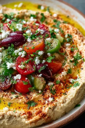 Greek Style Loaded Hummus