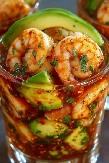Spicy Shrimp & Avocado Cocktail Cups