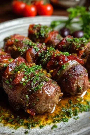 Maltese Braġjoli (Beef Olives)