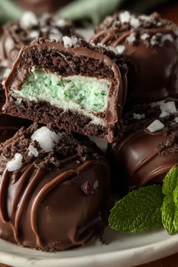 Chocolate Mint Oreo Bites