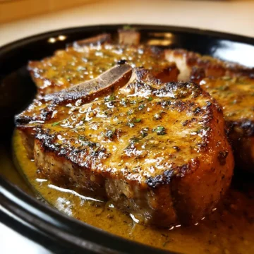 Slow Cooker Amish Honey Mustard Beef Chops