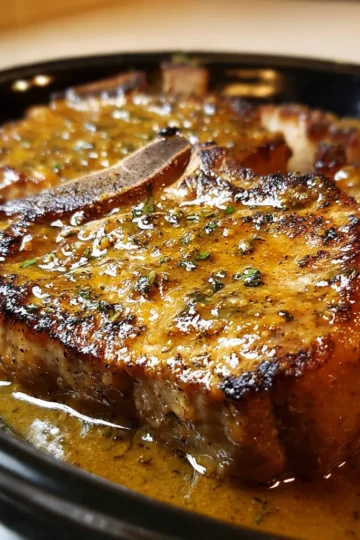 Slow Cooker Amish Honey Mustard Beef Chops