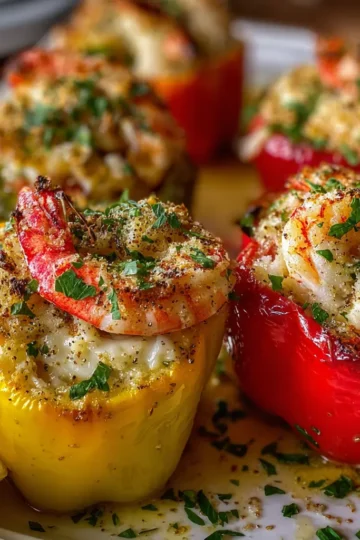 Crab and Shrimp Stuffed Peppers